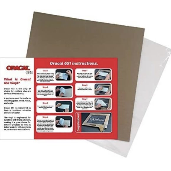 Oracal 651 12"x12" Vinyl Outdoor Permanent Adhesive Car Sign Vinyl Silhouette - Picture 4 of 7